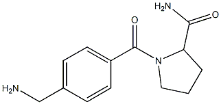 1-{[4-(aminomethyl)phenyl]carbonyl}pyrrolidine-2-carboxamide Struktur