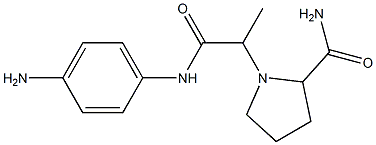 1-{1-[(4-aminophenyl)carbamoyl]ethyl}pyrrolidine-2-carboxamide Struktur