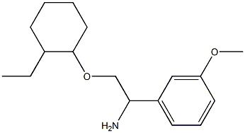 1-{1-amino-2-[(2-ethylcyclohexyl)oxy]ethyl}-3-methoxybenzene Struktur