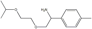 1-{1-amino-2-[2-(propan-2-yloxy)ethoxy]ethyl}-4-methylbenzene Struktur