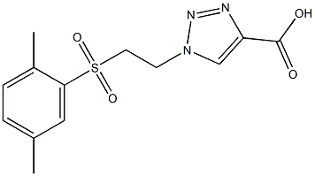 1-{2-[(2,5-dimethylbenzene)sulfonyl]ethyl}-1H-1,2,3-triazole-4-carboxylic acid Struktur