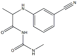 1-{2-[(3-cyanophenyl)amino]propanoyl}-3-methylurea Struktur