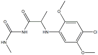 1-{2-[(4-chloro-2,5-dimethoxyphenyl)amino]propanoyl}-3-methylurea Struktur