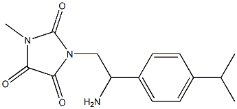 1-{2-amino-2-[4-(propan-2-yl)phenyl]ethyl}-3-methylimidazolidine-2,4,5-trione Struktur