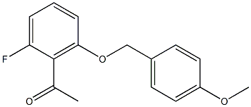 1-{2-fluoro-6-[(4-methoxyphenyl)methoxy]phenyl}ethan-1-one Struktur