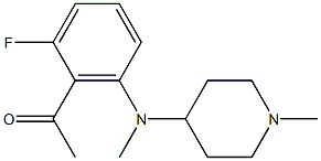 1-{2-fluoro-6-[methyl(1-methylpiperidin-4-yl)amino]phenyl}ethan-1-one Struktur