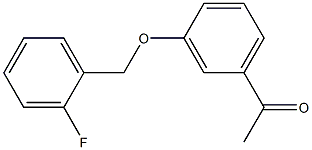 1-{3-[(2-fluorophenyl)methoxy]phenyl}ethan-1-one Struktur