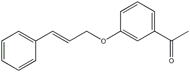 1-{3-[(3-phenylprop-2-en-1-yl)oxy]phenyl}ethan-1-one Struktur