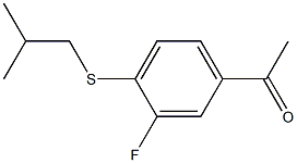 1-{3-fluoro-4-[(2-methylpropyl)sulfanyl]phenyl}ethan-1-one Struktur