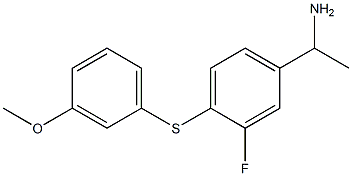 1-{3-fluoro-4-[(3-methoxyphenyl)sulfanyl]phenyl}ethan-1-amine Struktur