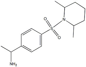 1-{4-[(2,6-dimethylpiperidine-1-)sulfonyl]phenyl}ethan-1-amine Struktur