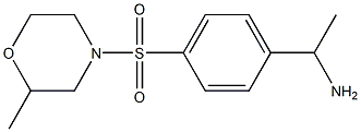 1-{4-[(2-methylmorpholine-4-)sulfonyl]phenyl}ethan-1-amine Struktur