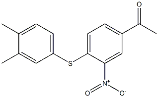 1-{4-[(3,4-dimethylphenyl)sulfanyl]-3-nitrophenyl}ethan-1-one Struktur