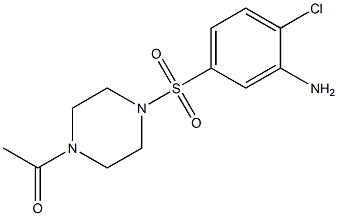 1-{4-[(3-amino-4-chlorobenzene)sulfonyl]piperazin-1-yl}ethan-1-one Struktur