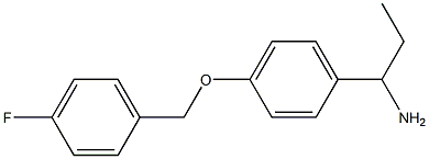 1-{4-[(4-fluorobenzyl)oxy]phenyl}propan-1-amine Struktur