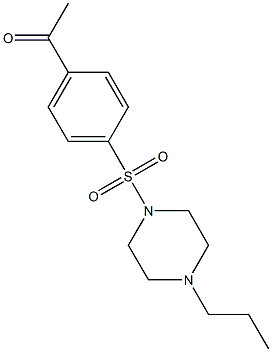 1-{4-[(4-propylpiperazine-1-)sulfonyl]phenyl}ethan-1-one Struktur