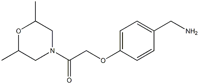 1-{4-[2-(2,6-dimethylmorpholin-4-yl)-2-oxoethoxy]phenyl}methanamine Struktur