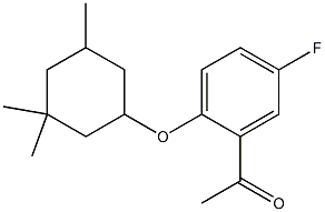 1-{5-fluoro-2-[(3,3,5-trimethylcyclohexyl)oxy]phenyl}ethan-1-one Struktur