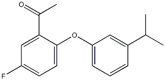 1-{5-fluoro-2-[3-(propan-2-yl)phenoxy]phenyl}ethan-1-one Struktur