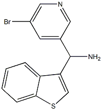 1-benzothiophen-3-yl(5-bromopyridin-3-yl)methanamine Struktur