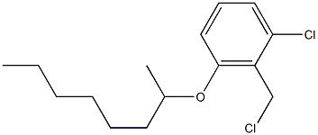 1-chloro-2-(chloromethyl)-3-(octan-2-yloxy)benzene Struktur