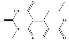 1-ethyl-2,4-dioxo-5-propyl-1H,2H,3H,4H-pyrido[2,3-d]pyrimidine-6-carboxylic acid Struktur