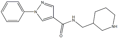 1-phenyl-N-(piperidin-3-ylmethyl)-1H-pyrazole-4-carboxamide Struktur