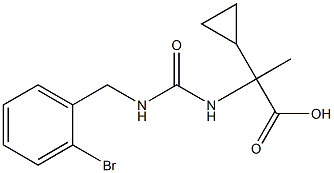 2-({[(2-bromophenyl)methyl]carbamoyl}amino)-2-cyclopropylpropanoic acid Struktur