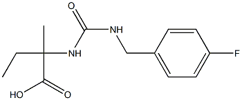 2-({[(4-fluorobenzyl)amino]carbonyl}amino)-2-methylbutanoic acid Struktur