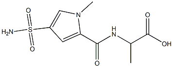 2-({[4-(aminosulfonyl)-1-methyl-1H-pyrrol-2-yl]carbonyl}amino)propanoic acid Struktur