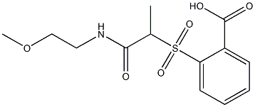 2-({1-[(2-methoxyethyl)carbamoyl]ethane}sulfonyl)benzoic acid Struktur