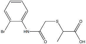 2-({2-[(2-bromophenyl)amino]-2-oxoethyl}thio)propanoic acid Struktur