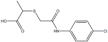 2-({2-[(4-chlorophenyl)amino]-2-oxoethyl}thio)propanoic acid Struktur