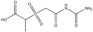 2-({2-[(aminocarbonyl)amino]-2-oxoethyl}sulfonyl)propanoic acid Struktur