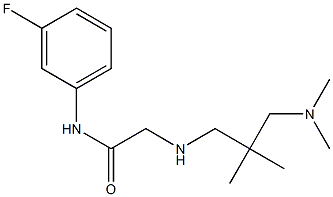 2-({2-[(dimethylamino)methyl]-2-methylpropyl}amino)-N-(3-fluorophenyl)acetamide Struktur