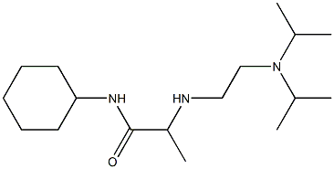 2-({2-[bis(propan-2-yl)amino]ethyl}amino)-N-cyclohexylpropanamide Struktur