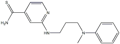 2-({3-[methyl(phenyl)amino]propyl}amino)pyridine-4-carbothioamide Struktur