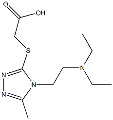 2-({4-[2-(diethylamino)ethyl]-5-methyl-4H-1,2,4-triazol-3-yl}sulfanyl)acetic acid Struktur