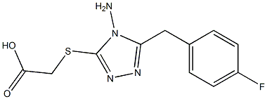 2-({4-amino-5-[(4-fluorophenyl)methyl]-4H-1,2,4-triazol-3-yl}sulfanyl)acetic acid Struktur