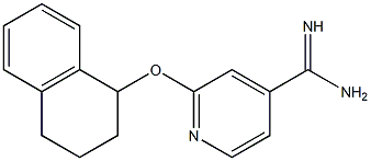 2-(1,2,3,4-tetrahydronaphthalen-1-yloxy)pyridine-4-carboximidamide Struktur