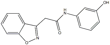 2-(1,2-benzoxazol-3-yl)-N-(3-hydroxyphenyl)acetamide Struktur