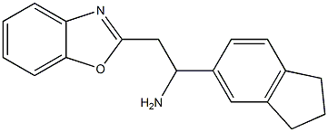 2-(1,3-benzoxazol-2-yl)-1-(2,3-dihydro-1H-inden-5-yl)ethan-1-amine Struktur