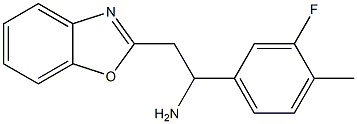 2-(1,3-benzoxazol-2-yl)-1-(3-fluoro-4-methylphenyl)ethan-1-amine Struktur