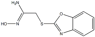 2-(1,3-benzoxazol-2-ylsulfanyl)-N'-hydroxyethanimidamide Struktur