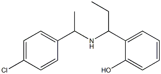 2-(1-{[1-(4-chlorophenyl)ethyl]amino}propyl)phenol Struktur