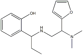 2-(1-{[2-(dimethylamino)-2-(furan-2-yl)ethyl]amino}propyl)phenol Struktur