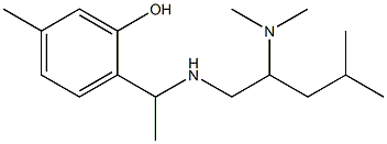 2-(1-{[2-(dimethylamino)-4-methylpentyl]amino}ethyl)-5-methylphenol Struktur