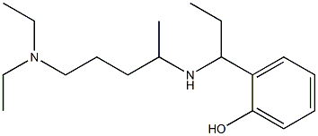 2-(1-{[5-(diethylamino)pentan-2-yl]amino}propyl)phenol Struktur