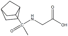 2-(1-{bicyclo[2.2.1]heptan-2-yl}acetamido)acetic acid Struktur