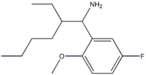 2-(1-amino-2-ethylhexyl)-4-fluoro-1-methoxybenzene Struktur